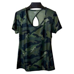 Old Navy Active Breathe On Keyhole Back Performance Tee Camo Print Size Small